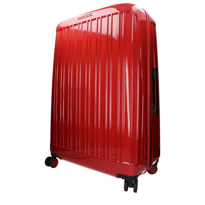 Piquadro Red Polycarbonate Luggage And Travel with TSA closure and vintage effect.