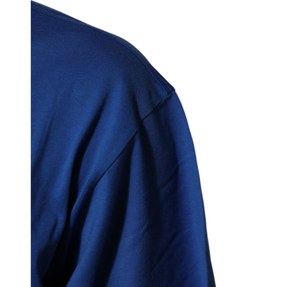 Dolce & Gabbana Blue Logo Print Cotton Crew Neck Men T-shirt