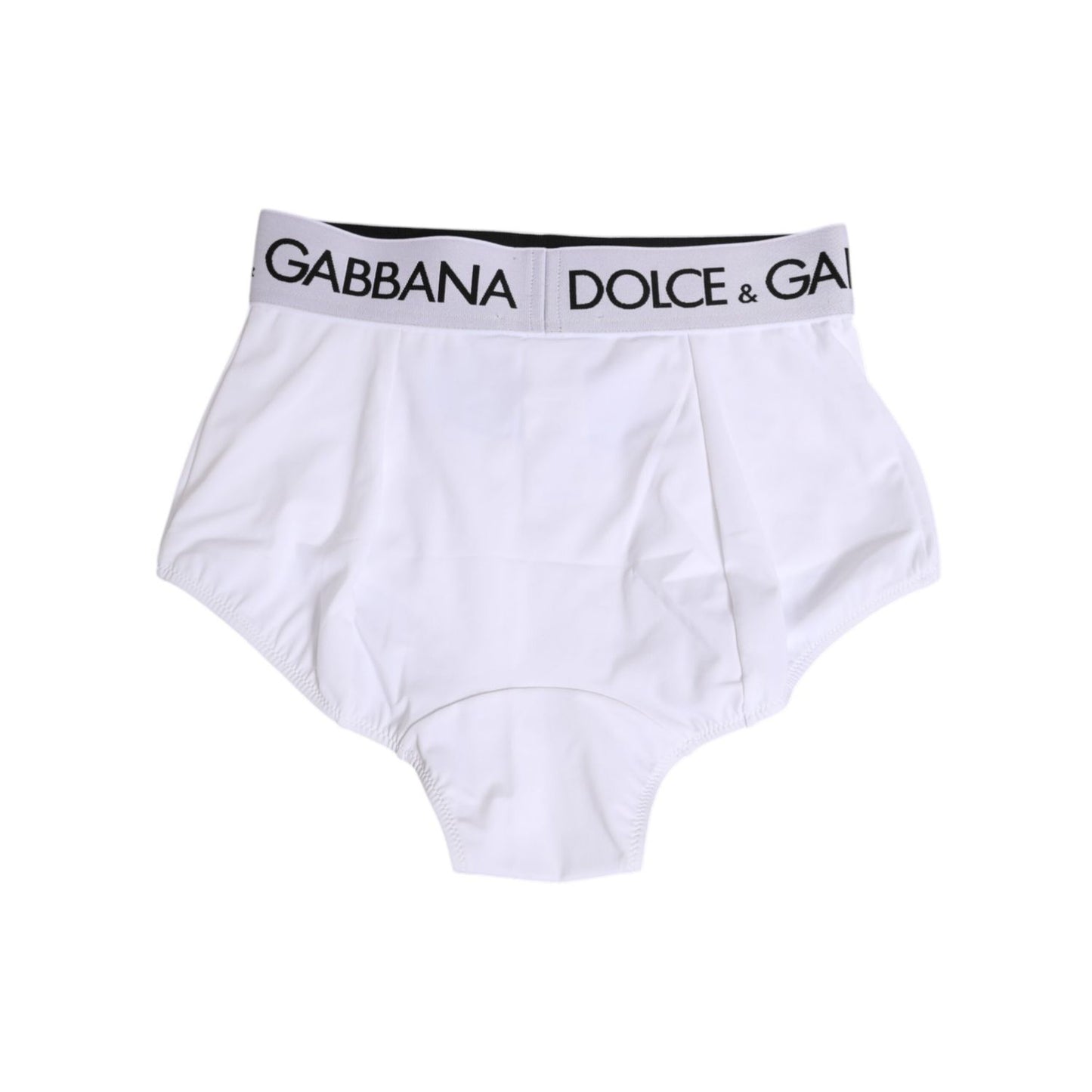 Dolce & Gabbana White Nylon Logo Waistband Coulotte Underwear