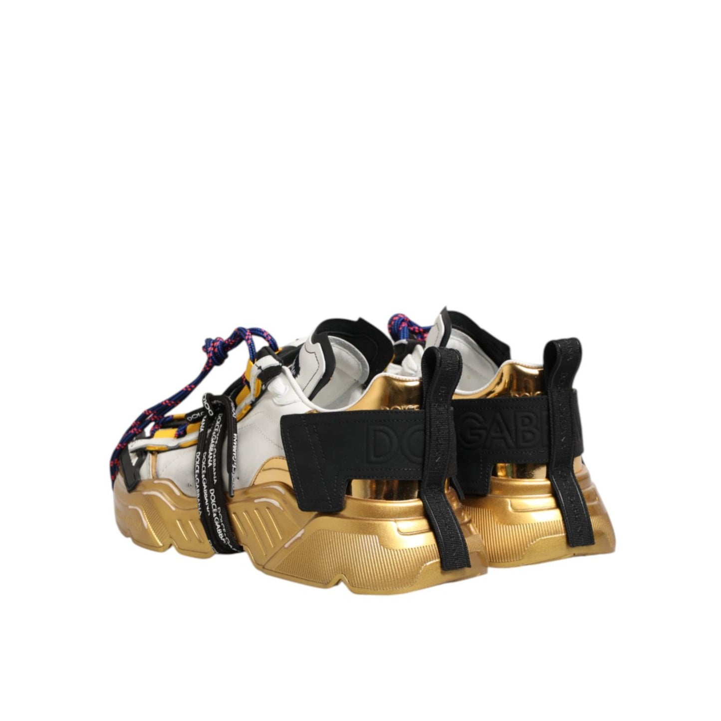 Dolce & Gabbana Multicolor Daymaster Low Top Sneakers Shoes with gold accents and chunky silhouette.