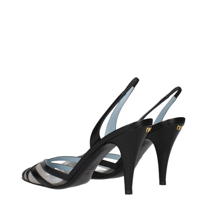 Valentino Garavani Black Leather High Heel Pumps