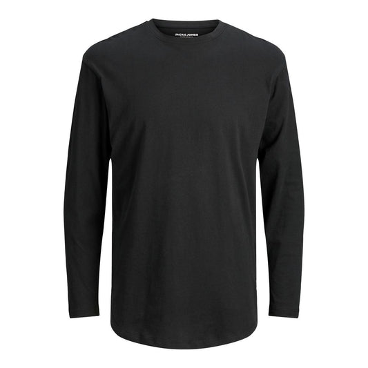 Jack Jones Black Cotton Long Sleeve T-Shirt