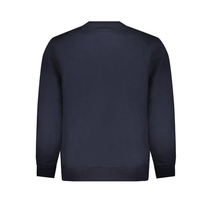 Timberland Blue Cotton Sweater, 100% organic cotton, long-sleeved crew neck t-shirt with logo, back view
