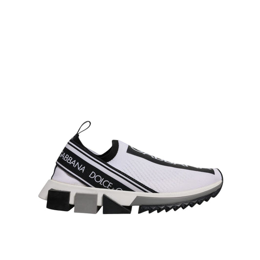 Dolce & Gabbana Black White Slip On Sorrento Sneakers Shoes