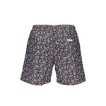 Fila Black Polyester Swimwear with paisley pattern, featuring elastic waist, laces, 2 side pockets, and a back pocket.