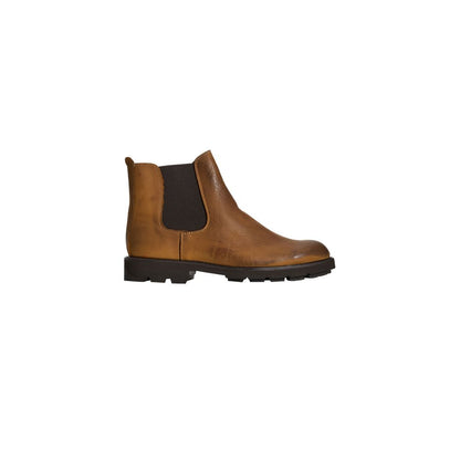 Roberto Pepe Luxury Brown Calfskin Men Boot with elastic sides and robust rubber sole