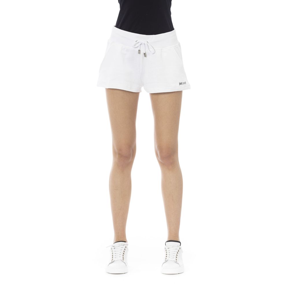 Just Cavalli White Cotton Women's Sweat Shorts