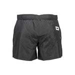 Karl Lagerfeld Black Polyester Swimwear with pockets, contrasting details, and logo.