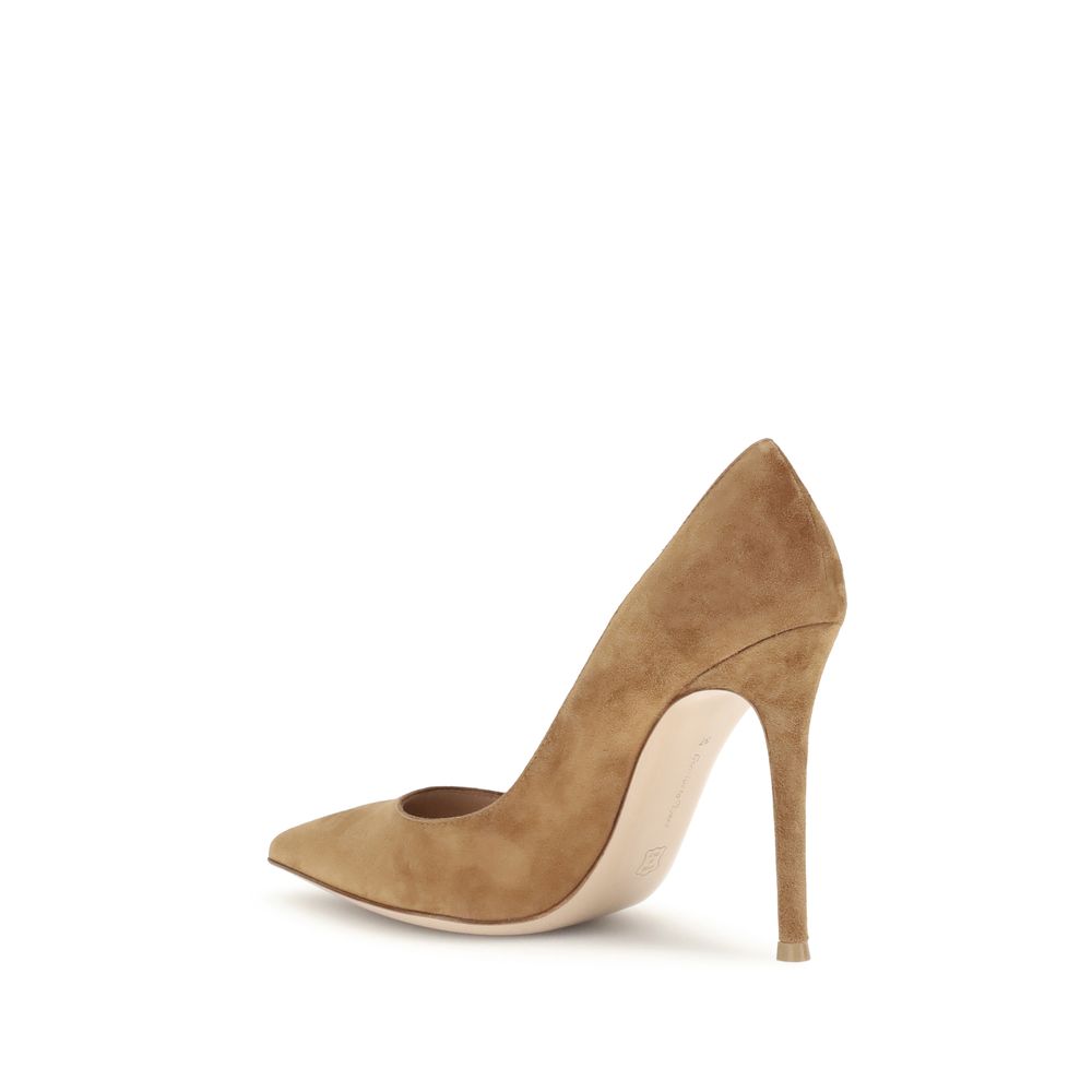 Gianvito Rossi Beige Leather High Heel Pumps