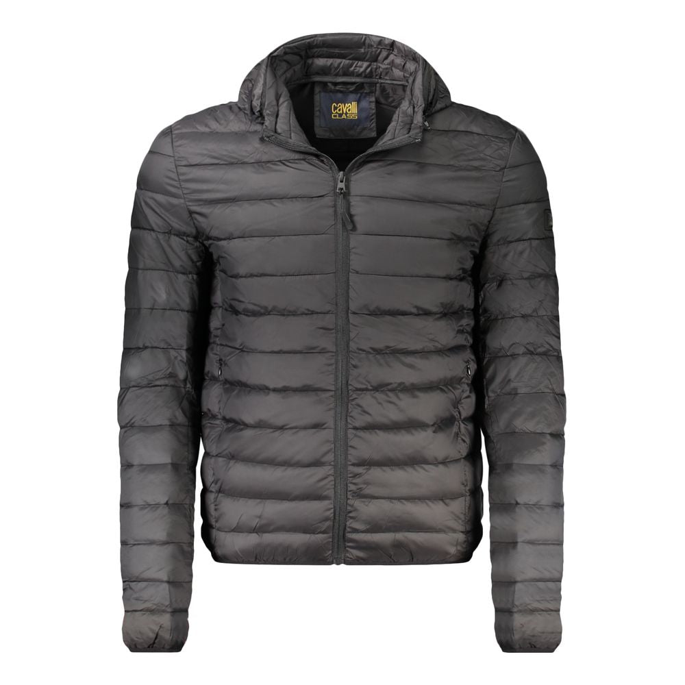 Cavalli Class Black Polyester Jackets & Coat