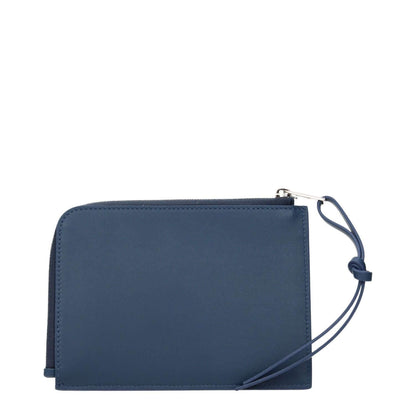 Jil Sander Blue Leather Wallet