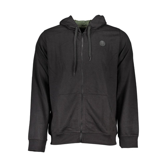 Gianmarco Venturi Black Cotton Men's Hooded Sweatshirt