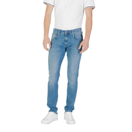 Replay Blue Cotton Skinny Jeans 1728,71956299936,Blue,Clothing,Jeans Denim - Clothing,Men,New with tags,Replay,Skinny Jeans - Jeans Denim - Clothing,W32 | L32,W34 | L32