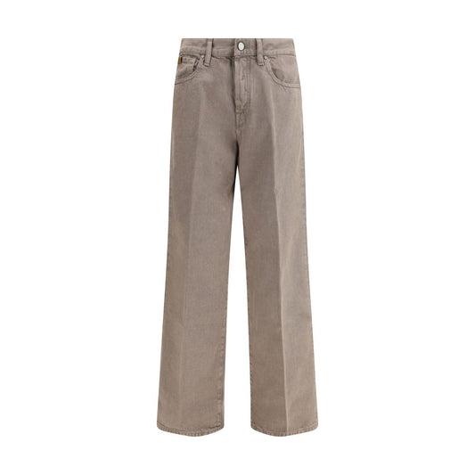 Jacob Cohen Brown Cotton Relaxed Fit Jeans