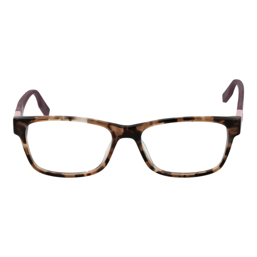 Converse Brown Plastic Glasses (Frames) in rectangle style with full-rim brown plastic frame for women, includes branded case.