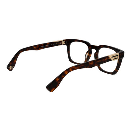Police Brown Cellulose Acetate Glasses (Frames) for men, full-rim square style with demo lenses, brown cellulose acetate frame.
