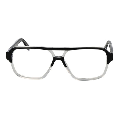 Guess Black Acetate Glasses (Frames) with full-rim design, aviator style, and black color for men, featuring acetate material and spring hinge.