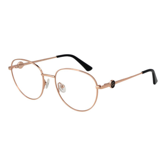 Alt Tag: Guess Rose Gold Metal Glasses (Frames) for women with demo lenses, full-rim, and stylish panto design.