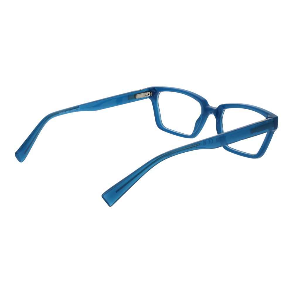 Alt Tag: Guess Blue Plastic Glasses (Frames) unisex rectangle full-rim style with 54-19-145 dimensions and spring hinge.