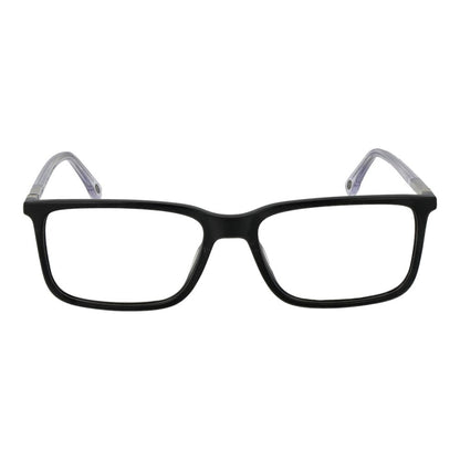 Land Rover Black Acetate Glasses (Frames) for men with full-rim rectangle style, 57mm lens width, and spring hinges.