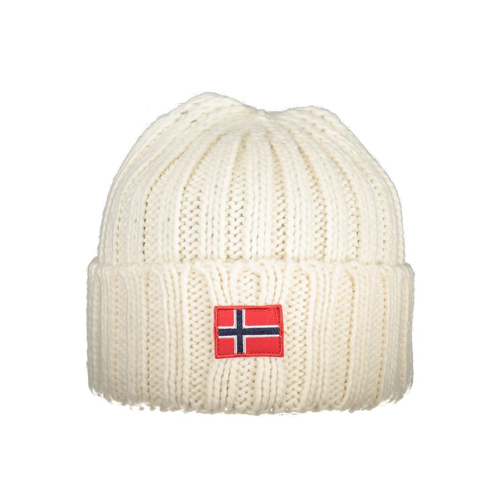 Norway 1963 White Marabou Men Cap with distinctive marabou construction and iconic logo, showcases timeless and sophisticated design.