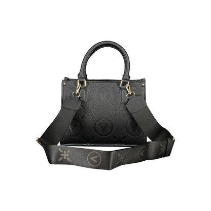 Mario Valentino Black Polyethylene Handbag with handles, removable shoulder straps, internal pockets, contrasting details and zip closure