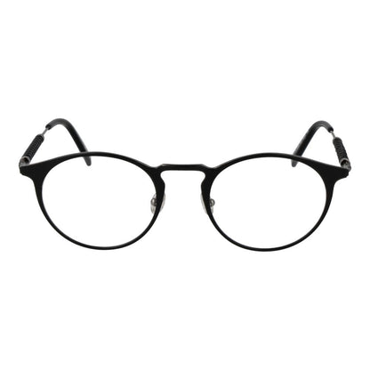 Front view of Tod's Black Metal Glasses (Frames) for men, full-rim, black metal frame with demonstration lenses, model size 50-22-145.
