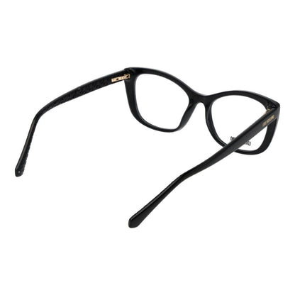 Love Moschino Black Cellulose Propionate Glasses (Frames), full-rim butterfly style for women with plastic demo lenses.