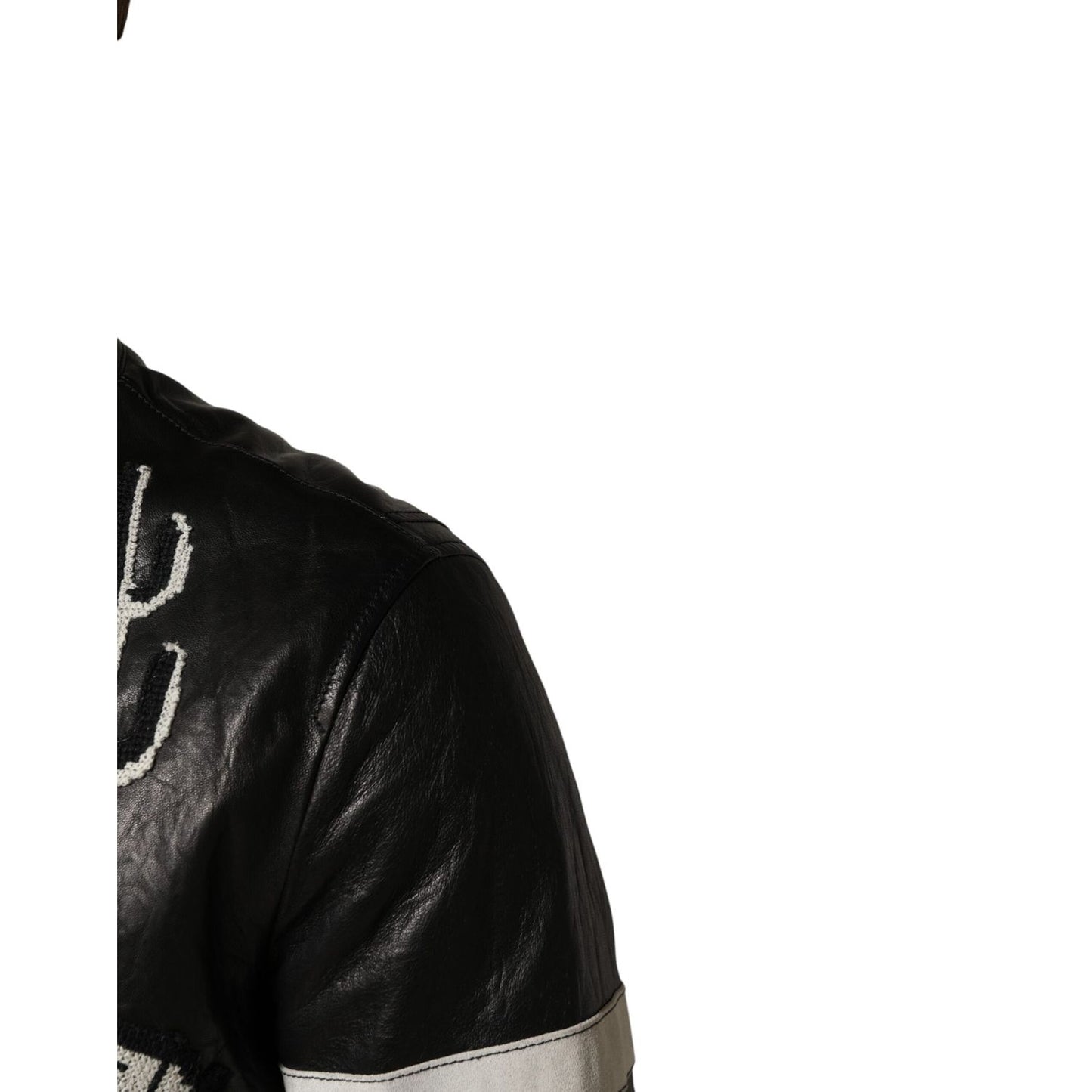Dolce & Gabbana Black Guns n' Roses FullZip Men Biker Jacket
