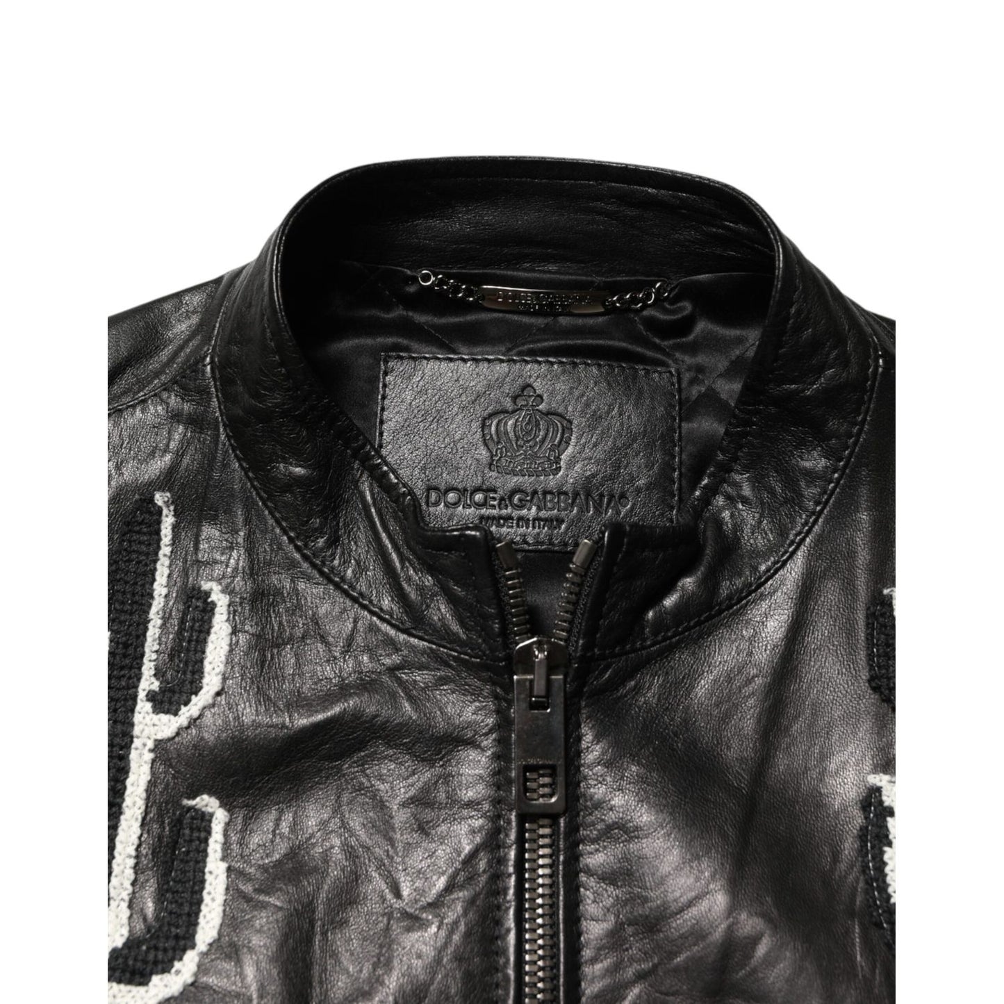 Dolce & Gabbana Black Guns n' Roses FullZip Men Biker Jacket