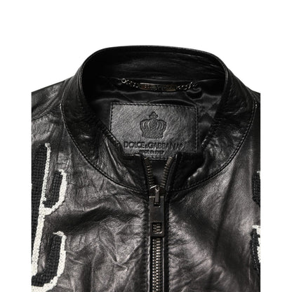 Dolce & Gabbana Black Guns n' Roses FullZip Men Biker Jacket