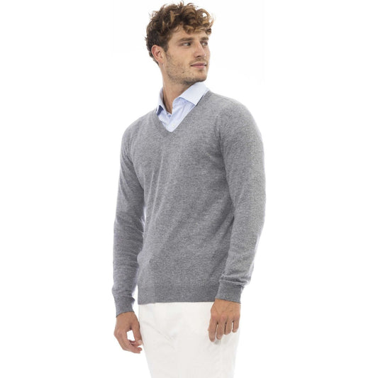 Alpha Studio Sweaters Sweaters Alpha Studio Light Slate Gray
