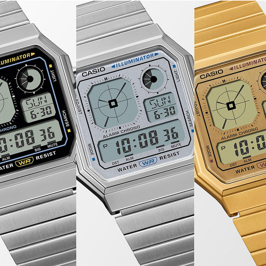 CASIO VINTAGE Mod. RETRO FUTURE EDGY COLLECTION - SILVER A130WE-7AEF