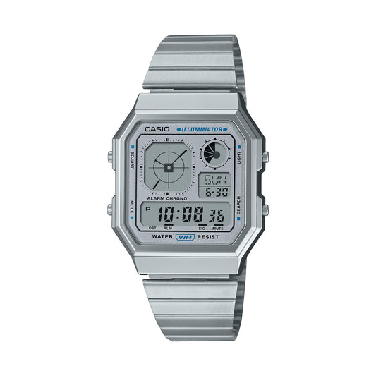 CASIO VINTAGE Mod. RETRO FUTURE EDGY COLLECTION - SILVER A130WE-7AEF