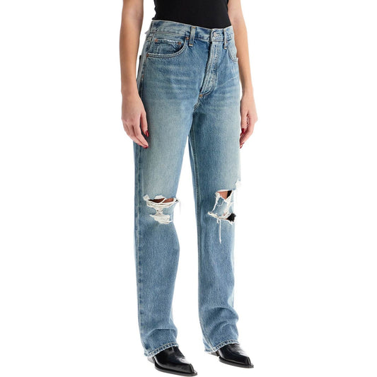 Agolde relaxed straight fit kelly used effect jeans