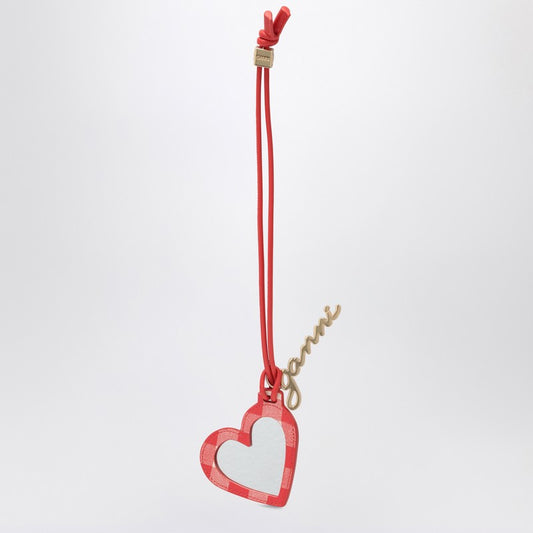 GANNI Heart-shaped mirror Bou red