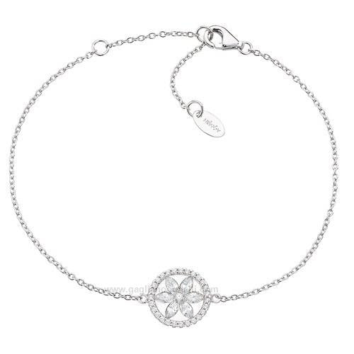 AMEN JEWELRY Mod. BRFLBBZ1 elegant silver bracelet with floral design, perfect for adding a touch of sophistication.