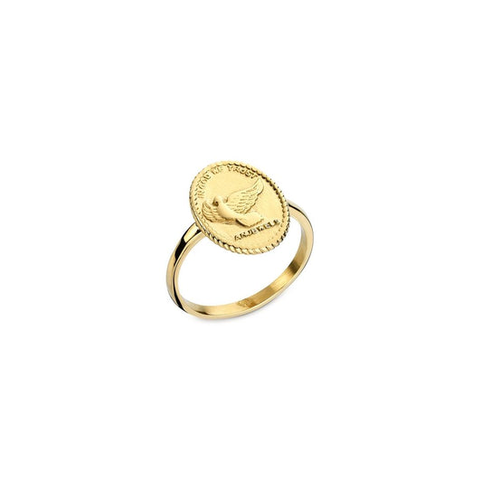 AN JEWELS JEWELRY Mod. AAC.R01Y-9 gold ring with dove design