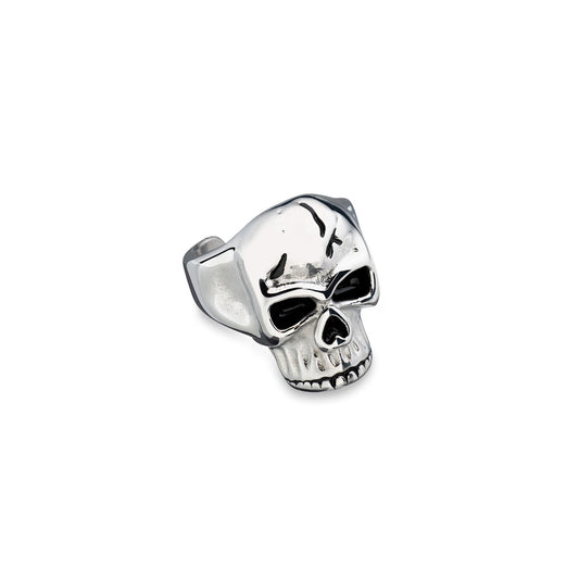AN JEWELS JEWELRY Mod. AA.R255S-11 silver skull ring with intricate design and polished finish