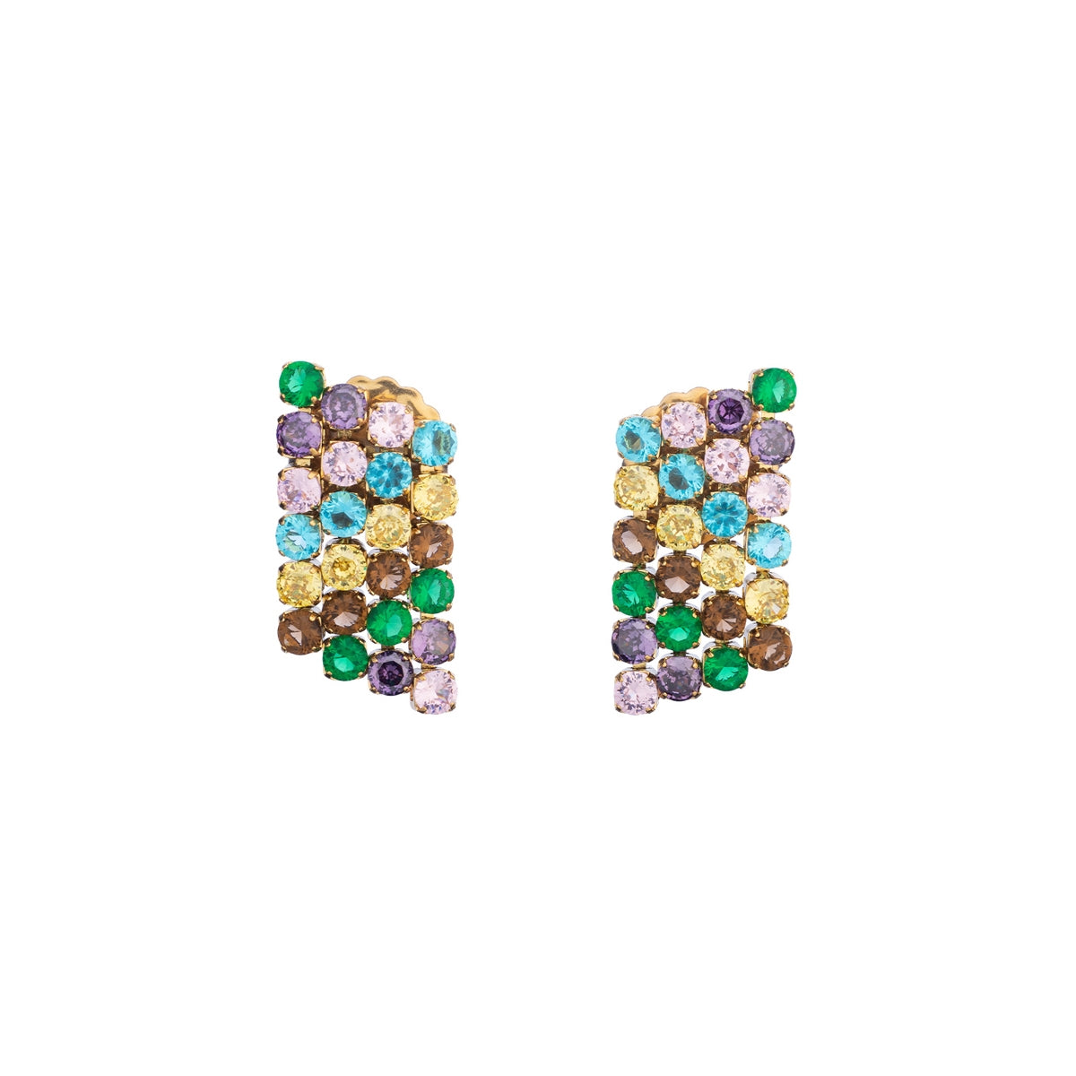 Multicolored gemstone earrings from AN JEWELS JEWELRY Mod. AB.EP033 collection