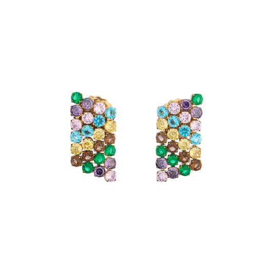 Multicolored gemstone earrings from AN JEWELS JEWELRY Mod. AB.EP033 collection