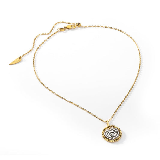 Elegant gold necklace with pendant, AN JEWELS JEWELRY Mod. AL.NSOKSSYC, displayed on white background.