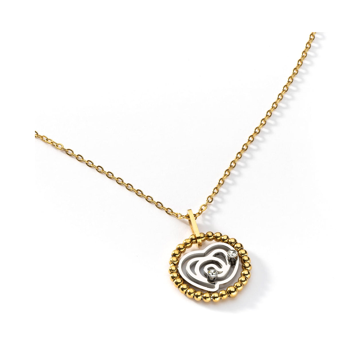 AN JEWELS JEWELRY Mod. AL.NSOKSSYC gold necklace with heart pendant