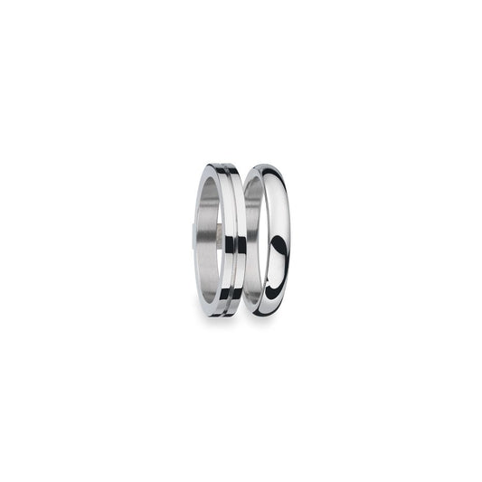 AN JEWELS JEWELRY Mod. AR.R2NS05S-7 silver ring set displayed on white background