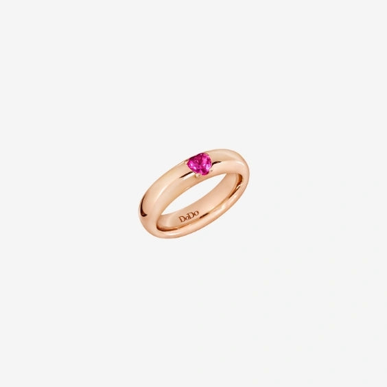 ANELLI DODO MOD. DAC3000HEARTSR09R56 rose gold ring with pink gemstone