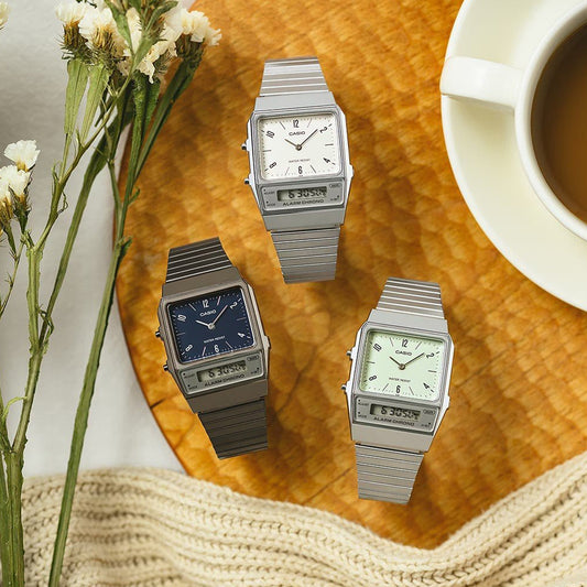 CASIO VINTAGE Mod. EDGY COLLECTION - GREEN AQ-800E-3AEF
