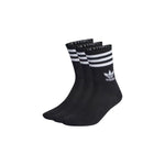 Adidas Black Cotton Sock for Men, part of the Fall/Winter collection, made with 52% cotton, 44% polyester, 3% spandex, stylish design.