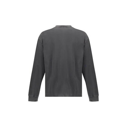 Agolde Gray Cotton Long Sleeve T-Shirt