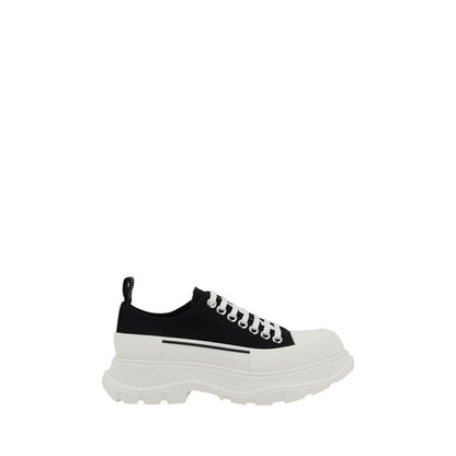 Alexander McQueen Black Rubber Chunky Sneakers with contrasting platform sole and reinforced round toe.