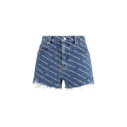 Alexander Wang Blue Cotton Bermuda Shorts